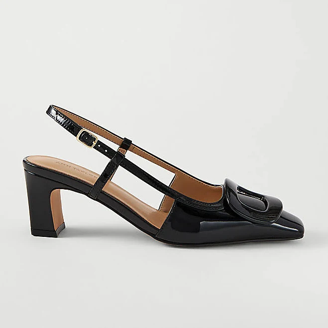 Ann Taylor Women's Patent Leather Buckle Pump