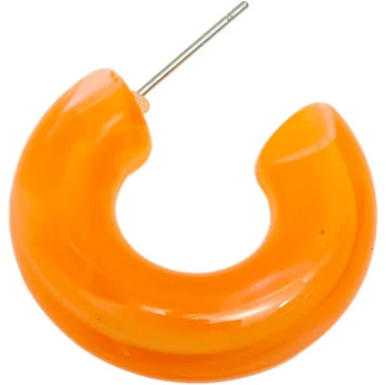 Lovisa Orange Acrylic Chunky Hoop Earrings