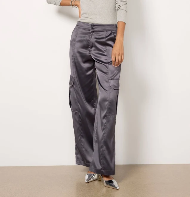 Sanctuary Women's Elite High Waist Satin Cargo Pants
