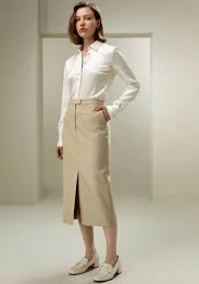 Modern Beauty Silk Wool Pencil Skirt