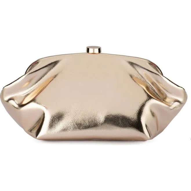 Olga Berg Tally Metallic Clutch