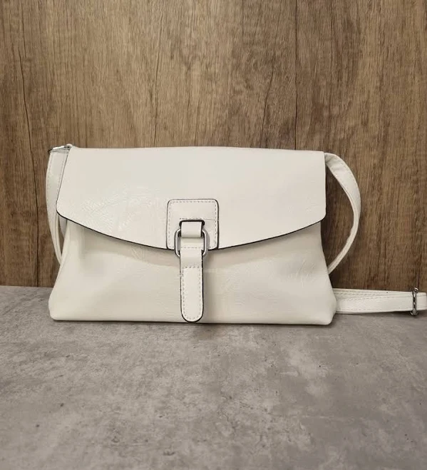 Vegan Leather Flap Crossbody Bag