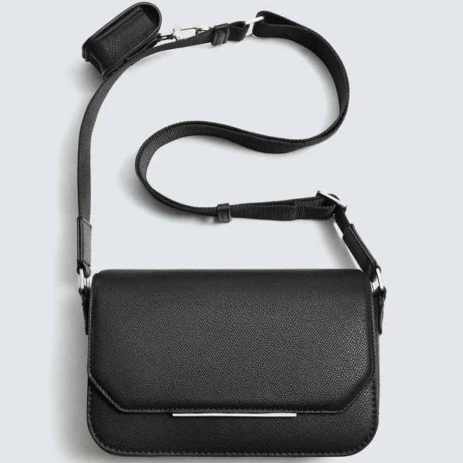 Zara Men's Textured Crossbody Bag