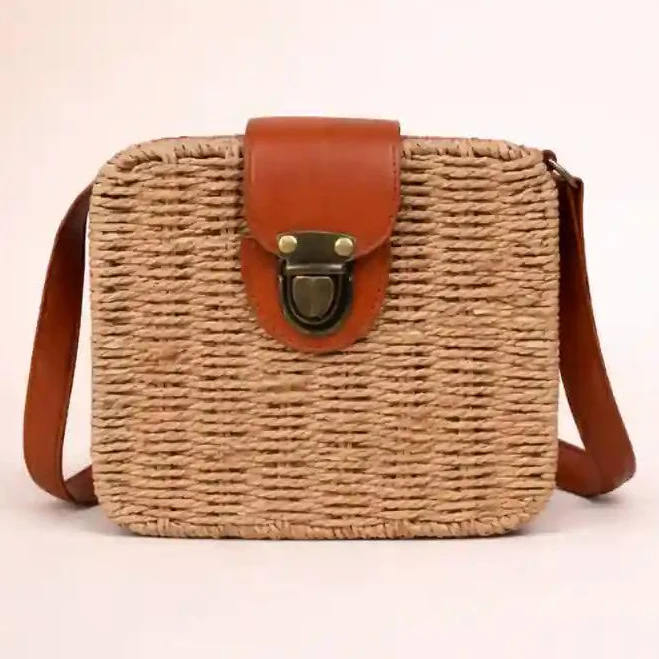 Boho Straw Shoulder Bag