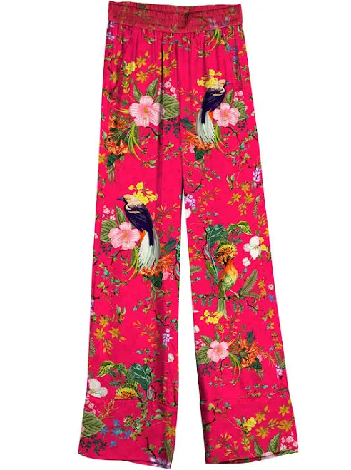 Kyle x Shahida Wide-leg Silk Pants
