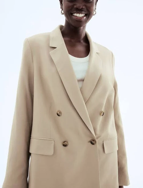 H&M Ladies Linen-Blend Blazer