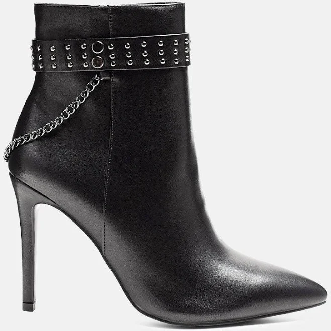 London Rag Women's Kendra Faux Leather High Heel Stiletto Boots