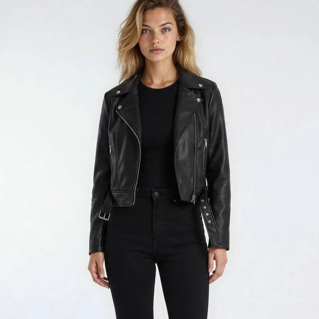 Faux Leather Moto Jacket