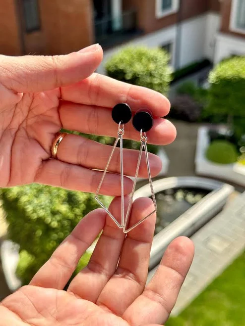 Minimalist Geometric Drop Earrings