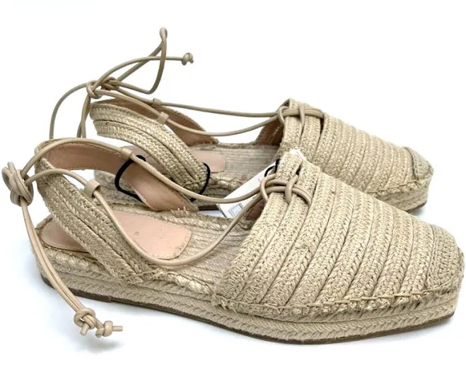 Zara Jute Espadrilles With Ankle Strap Uk 5 6 Ref 1570 001