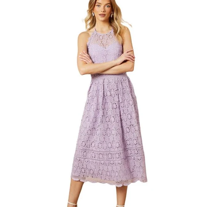 Oasis Women's Lace Halterneck Midi Dress