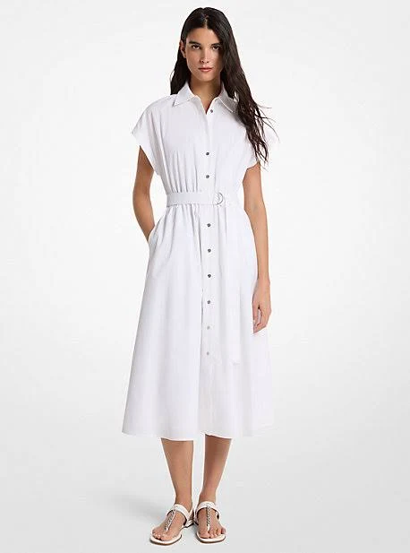 Michael Kors Cotton Poplin Midi Dress