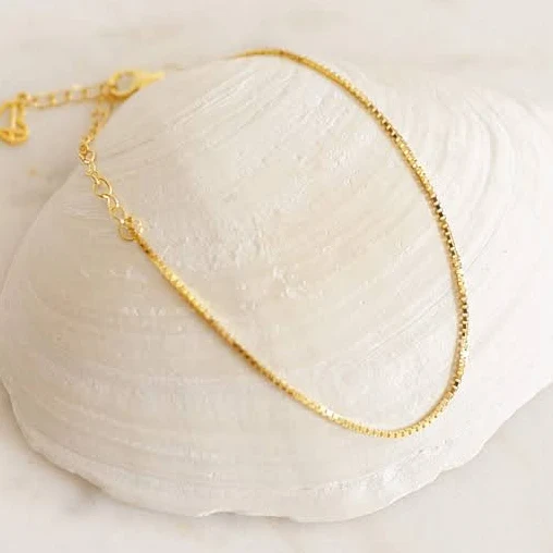 Caitlyn Minimalist Dainty Box Chain Link Bracelet