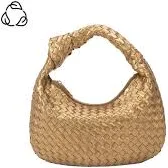 Drew Small Metallic Bronze Recycled Vegan Top Handle Bag