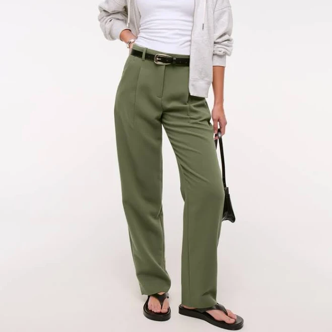 Abercrombie & Fitch Women's Quinn Tailored Straight Pant