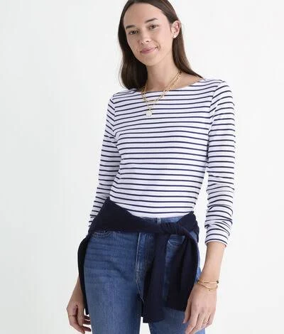 Vineyard Vines Deluxe Long Sleeve Boatneck Tee