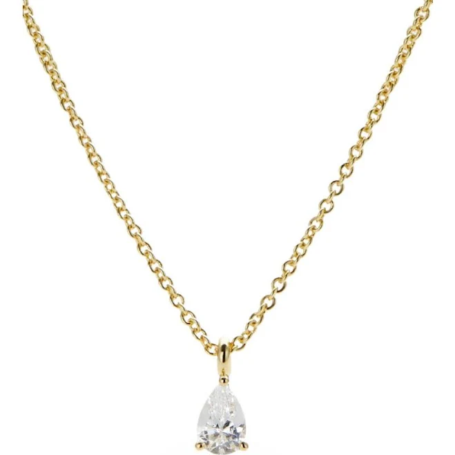 Ana Luisa Elise 14K Gold Plated Solitaire Pendant Necklace