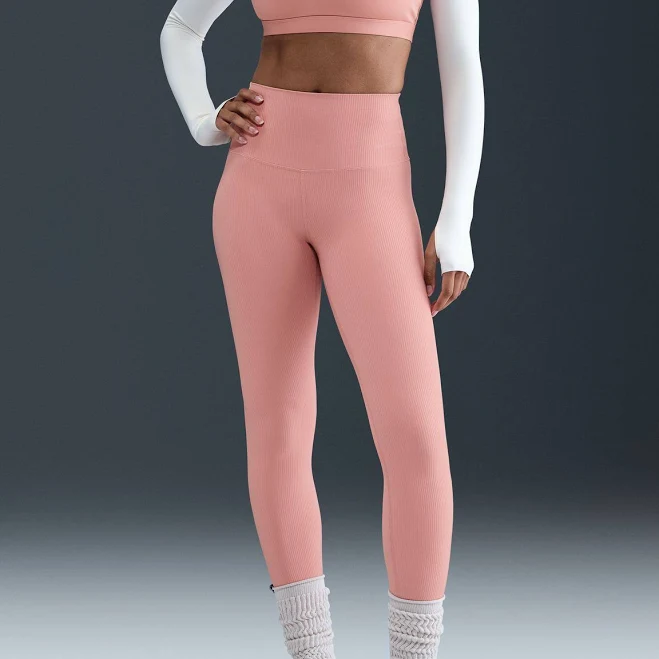 Nike Women's Zenvy Rib Gentle-Support High-Waisted 7/8 Leggings