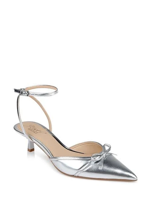 Jewel Badgley Mischka Talasia Pointed Toe Kitten Heel Pumps