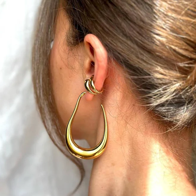Chunky Statement Gold Earrings