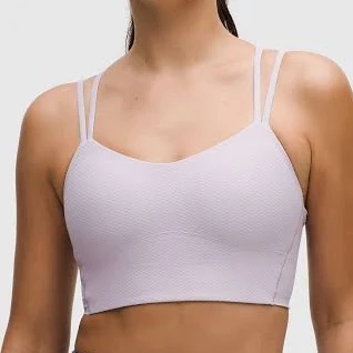 lululemon Like A Cloud Longline Bra Light Support, B/C Cup Dot - Size 2 - Faint Lavender