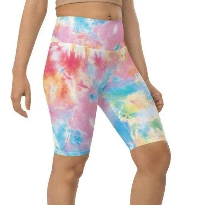 Pastel Tie Dye Biker Shorts