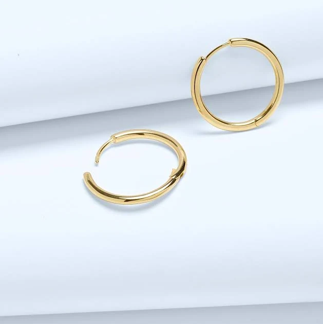 Madewell Sterling Silver Demi-Fine Hoop Earrings