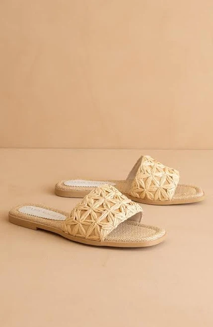 Raffia Slide with Woven Detail