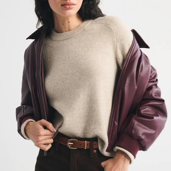 Abercrombie & Fitch Women's Madeline Merino Wool-Blend Sweater