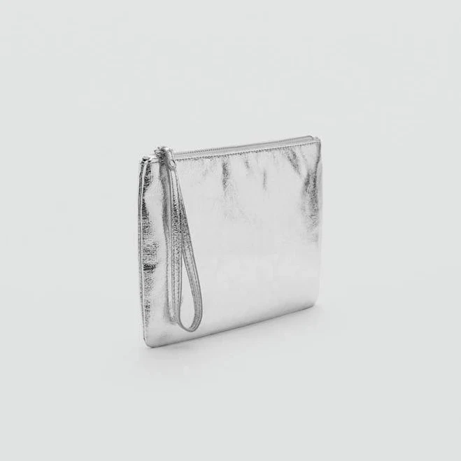 MANGO Teenage Girl Metallic Clutch