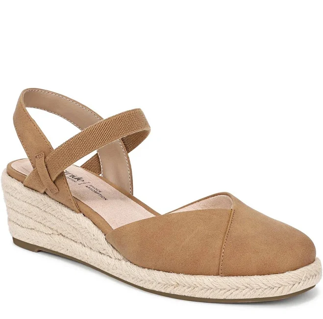 LifeStride Women's Pilar Espadrille Wedge Sandals with Soft System Comfort Technology