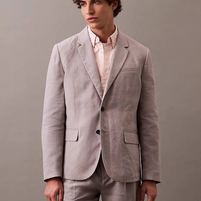 Calvin Klein Men's Classic Linen Blend Blazer