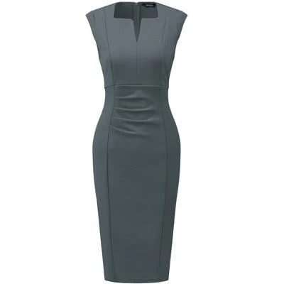 Inspire Chic Women's Sleeveless Pencil Sheath Dress