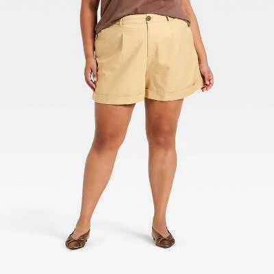 A New Day Women's High-Rise Luxe Linen Tailored Shorts