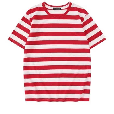 Inspire Chic Men's Regular Fit Short Sleeve Striped T-Shirt