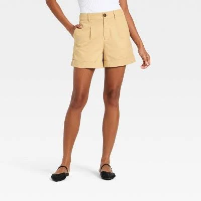 A New Day Women's High-Rise Tailored Linen Shorts