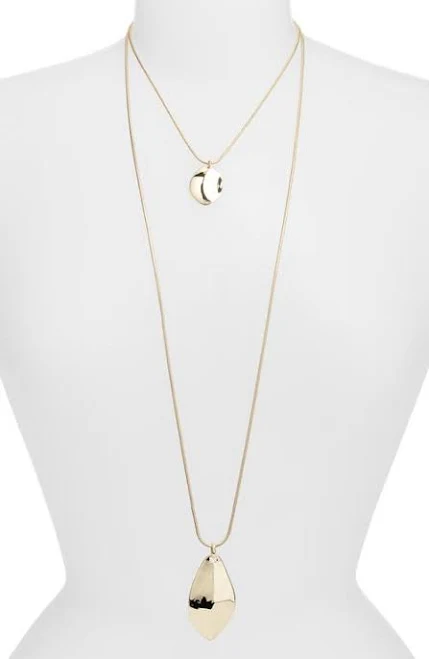 Nordstrom Layered Organic Teardrop Necklace