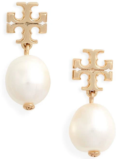 Tory Burch Women's Kira 18K Gold-Plated Pearl Drop Earrings