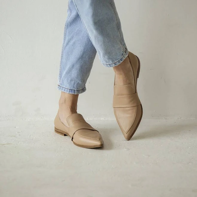 Women's Leather Oxford Loafers