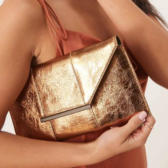 True Decadence Metallic Clutch Bag