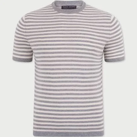 Ultra Fine Cotton Knitted Breton T-Shirt