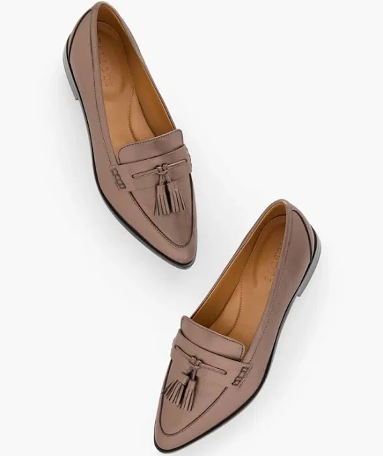 Reece Pointed Toe Leather Loafers - Metallic - Bronze - 11m In Brown