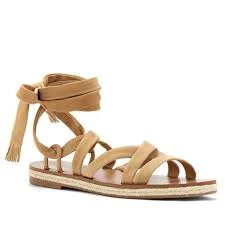 Lucky Brand Dalty Strappy Ankle Tie Espadrille Sandals in Sandstone Size 7M