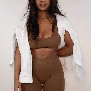 Ribbed Knit Biker Shorts