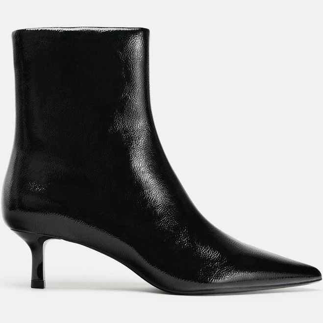 Zara Women's Kitten Heel Ankle Boots