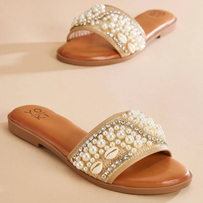 Seashell Embellished Sandals