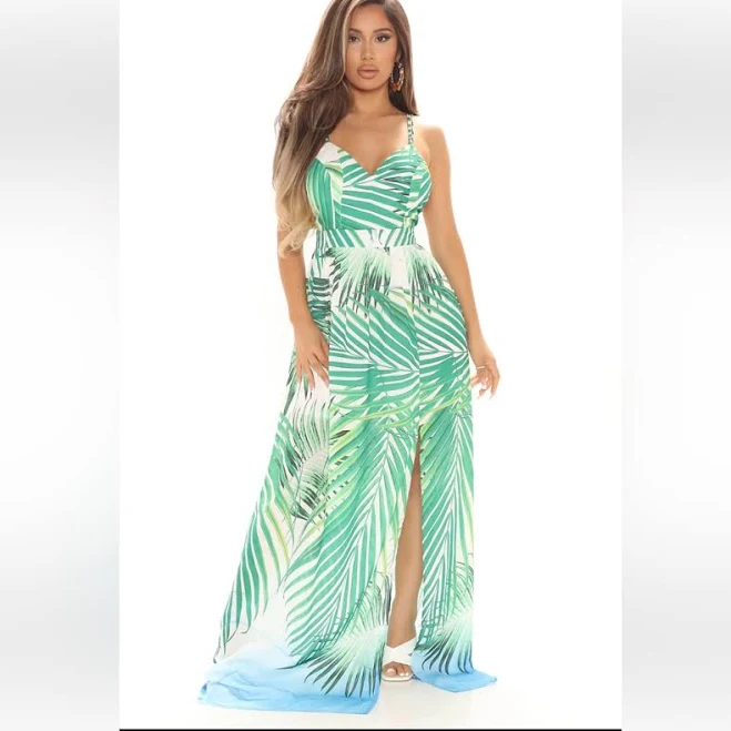 Palm Tree Maxi Dress