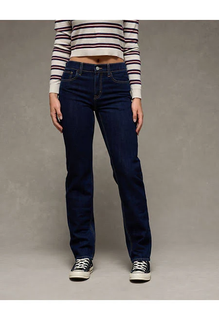 AE Women's High-Waisted Straight Stretch Jeans