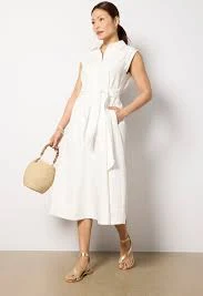 Evereve Women's Perry Tie Waist Shirt Dress