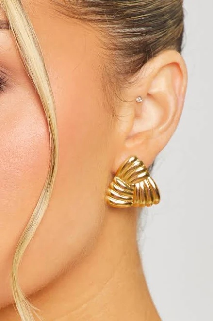 Chunky Triangle Stud Earrings